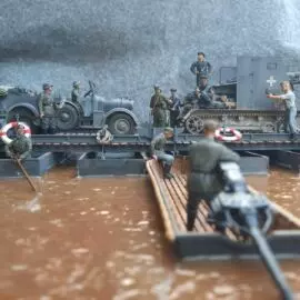 Gondoles sur la Meuse – Houx Belgique mai 1940