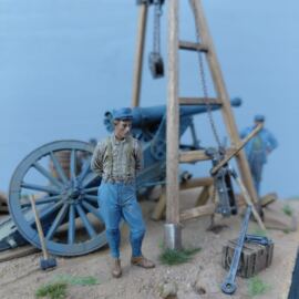 Bon va falloir le remonter maintenant – De Bange 120mm 1916