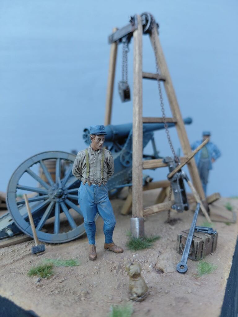 Bon va falloir le remonter maintenant – De Bange 120mm 1916